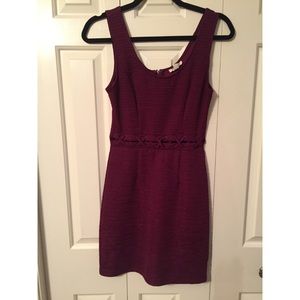 Maroon bodycon dress with stitch detail size 5